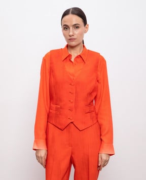 Gabriela Hearst Оранжевый жилет Coleridge из шерсти с винтажным эффектом 3255017W163