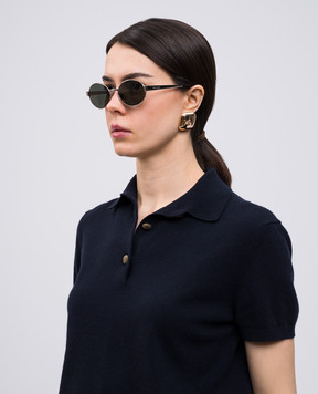 Saint Laurent Сріблясті сонцезахисні окуляри з гравіюванням логотипа SL692