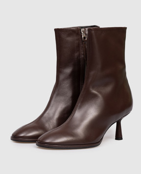 Aeyde Коричневые кожаные ботильоны Dorothy ABIRNR65ST99FW24953007