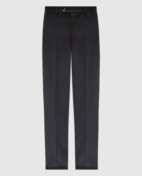 Brunello Cucinelli Серые брюки с шерстью ME262I1770