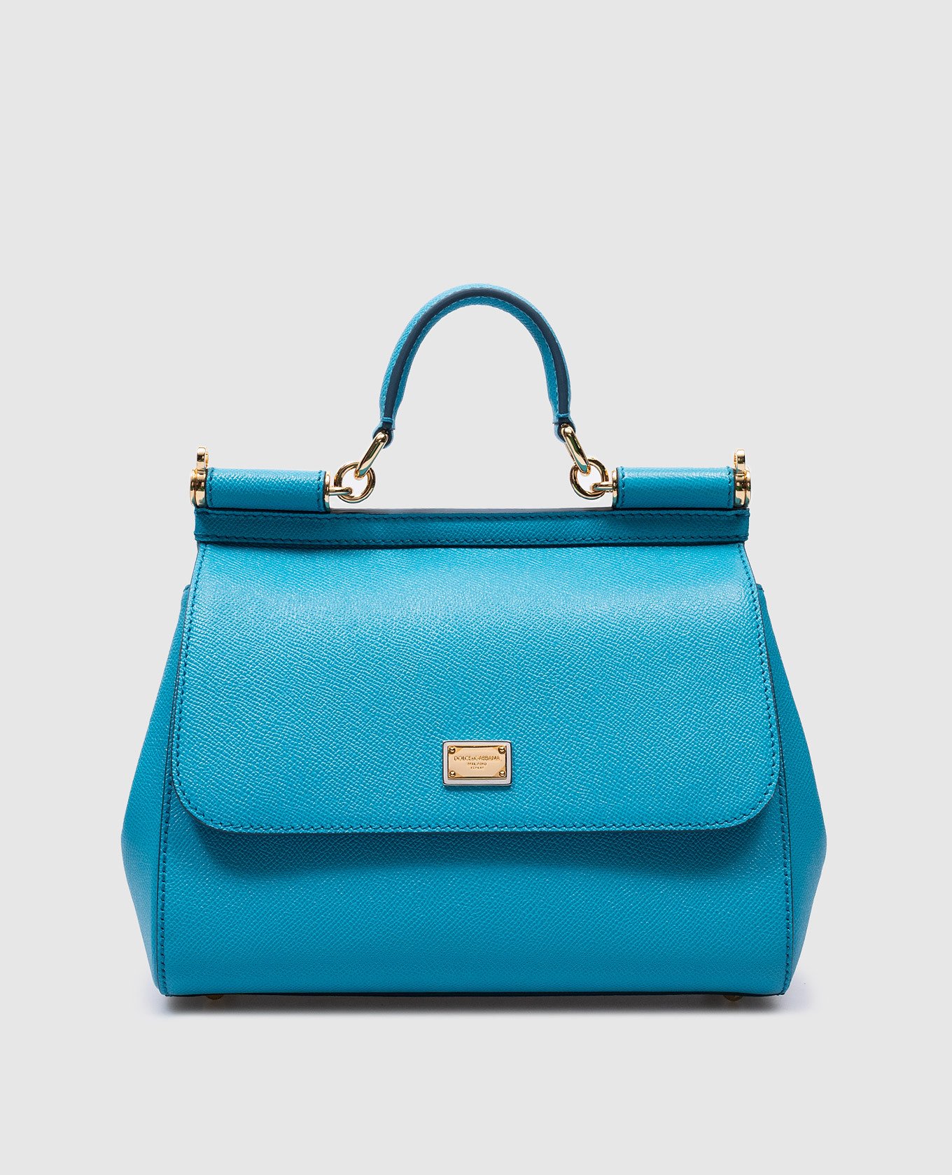 Sicily blue leather satchel bag