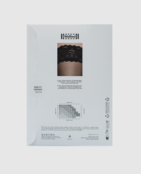 Wolford Бежевые чулки с кружевом 20 Den 21223