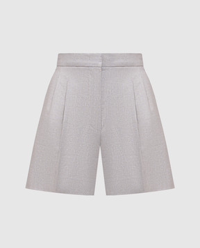 Max Mara Сірі шорти FAVILLA з льоном FAVILLA