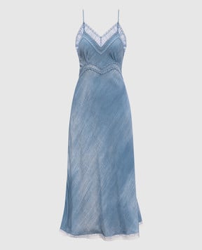 Ermanno Scervino Блакитна сукня міді з ефектом деграде D462Q316EMY