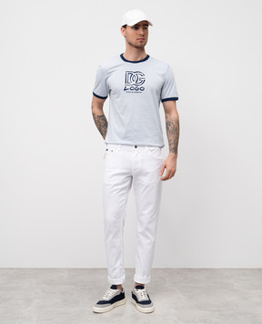 Dolce&Gabbana Білі джинси з логотипом GY07CDG8JR8