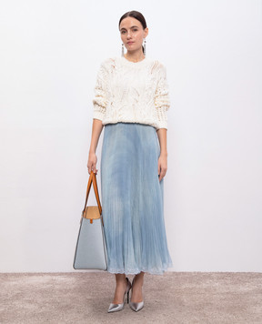 Ermanno Scervino Білий светр з мереживом D465M310APMQV