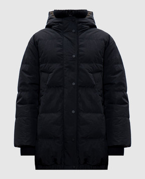 Brunello Cucinelli Черный пуховик с планкой из кашемира MD5997921