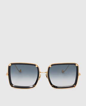 Anna-Karin Karlsson Чорні сонцезахисні окуляри WHITE MOON із золотом 24 карати S2014501