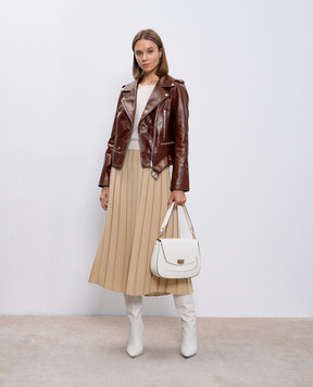 Babe Pay Pls Коричнева шкіряна косуха 2136GRAND