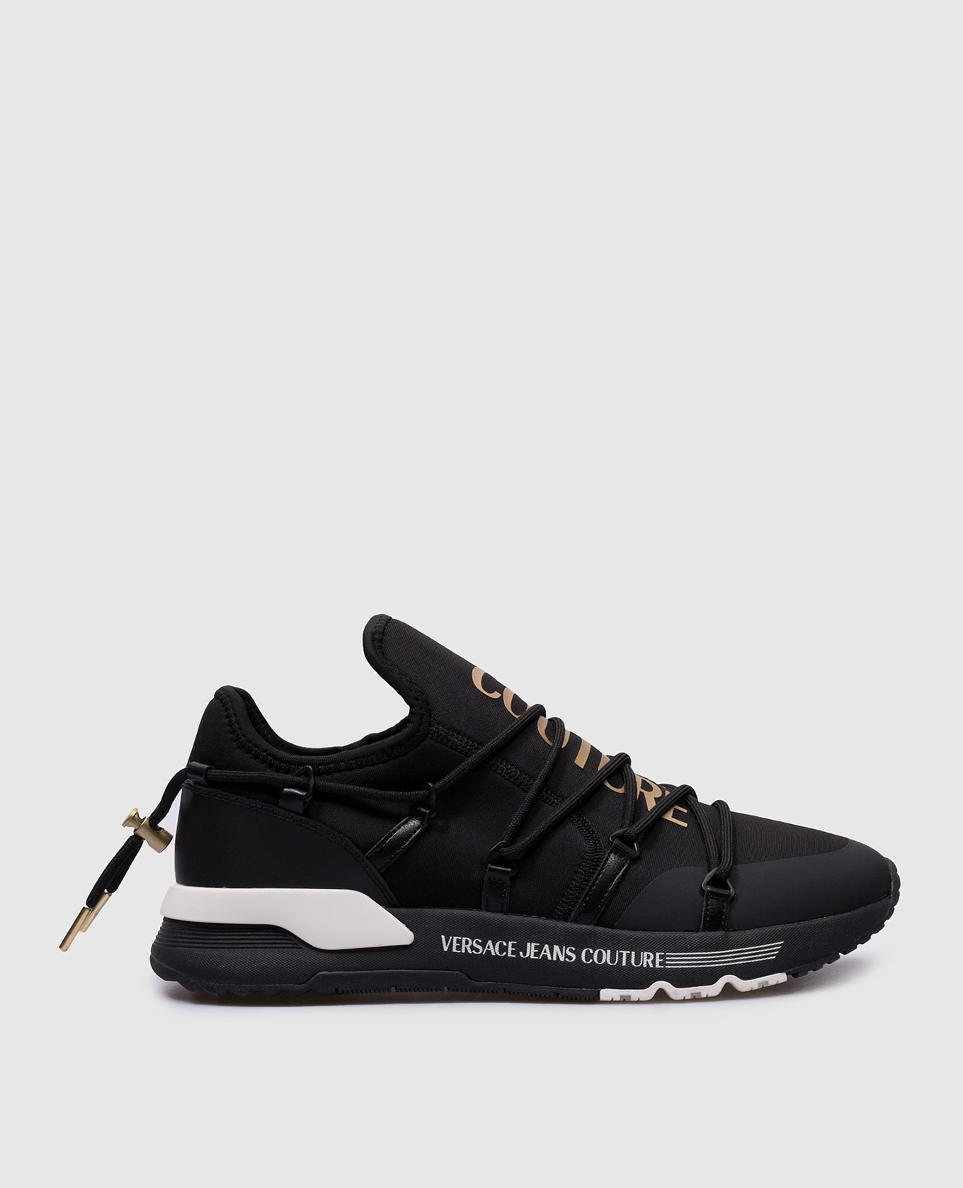Black Dynamic sneakers with logo print