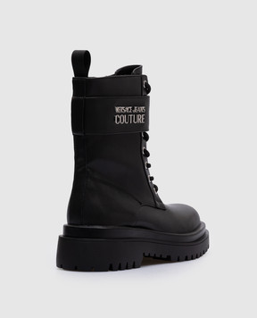 Versace Jeans Couture Черные ботинки с металлическим логотипом 77VA3S6471570