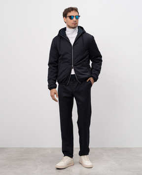 CAPOBIANCO Синие брюки из шерсти 17M805WR005056