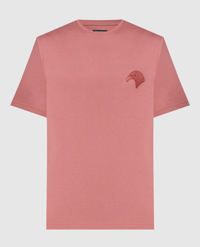 Stefano Ricci Розовая футболка с вышивкой логотипа MNH3302680803