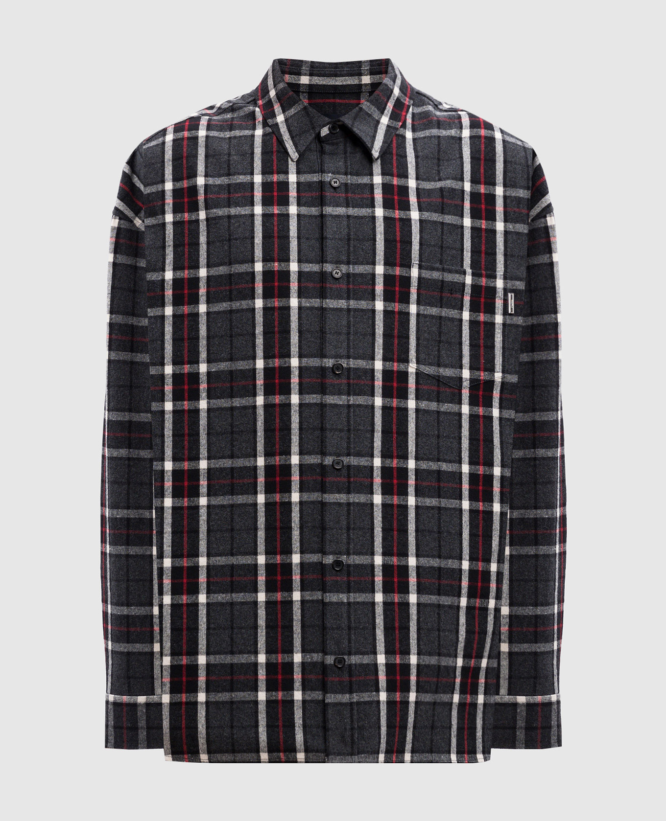 

Серая рубашка в клеточку, Серый, Рубашки