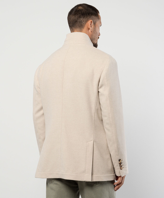 Brunello Cucinelli Бежевое пальто из кашемира MT4976265 изображение 4