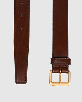 Saint Laurent Коричневий шкіряний ремінь 806228AACU5