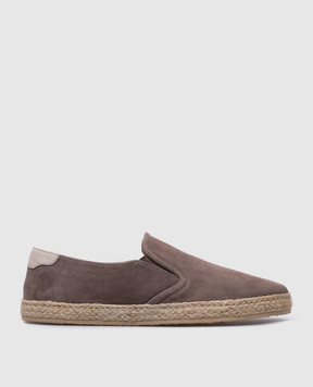 Brunello Cucinelli Серые замшевые эспадрильи MZUSISI837