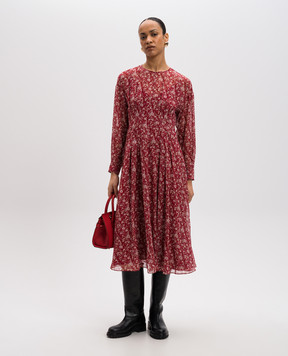 Max Mara Бордова сукня CARIDDI в квітковий принт CARIDDI