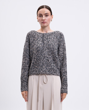 Twinset Сірий светр з логотипом 252AP3220