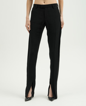 Ann Demeulemeester Чорні штани Viva з тасьмою 2401WTR10RFA425