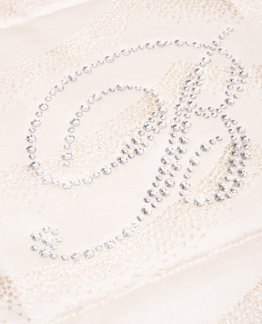 Blumarine Бежеве покривало Jasmine з монограмою з кристалів Swarovski H0000210079