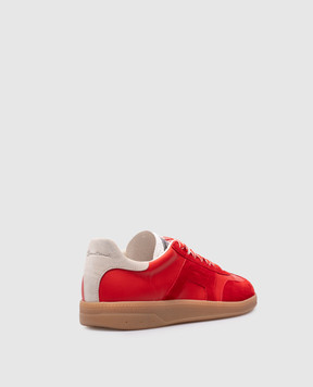 Santoni Красные кожаные кроссовки DBS Oly WBPL61244FARSKBE