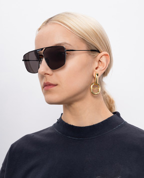 Balenciaga Чорні сонцезахисні окуляри Navigator 703445T0005w