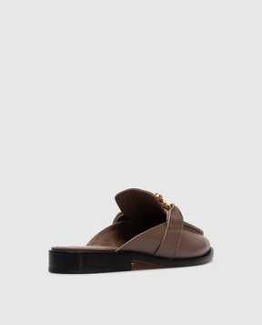 Bottega Veneta Коричневые кожаные мюли Astaire 817519V5DZ0