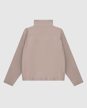 Brunello Cucinelli Дитяча куртка кольору хакі з принтом BD479O963C