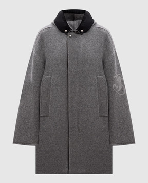 Jil Sander Серое пальто из шерсти J40AA0120J40020