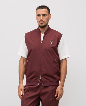 Brunello Cucinelli Бордовый жилет с эмблемой MB4229083T