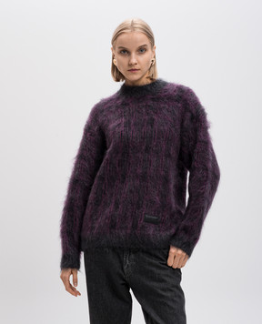 Alexander Wang Фіолетовий светр з вовною у клітинку 1KC4241039