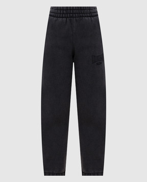 Alexander Wang Серые утепленные джоггеры с принтом логотипа 4CC2254420