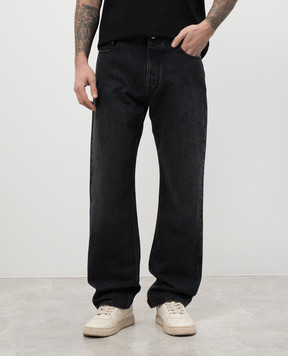 Off-White Серые джинсы с эффектом потертости OMYA138C99DEN002