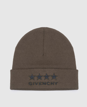 Givenchy Детская зеленая шапка с логотипом H30296