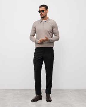 Bertolo Cashmere Сірі штани з вовни та кашеміру 000290001391