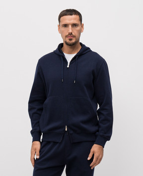 Brunello Cucinelli Синяя спортивная куртка с кашемиром MM8329069G