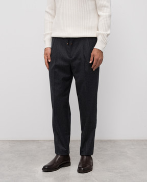 Brunello Cucinelli Сірі штани з вовни ME226E1710