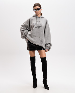 Vetements Серые худи с принтом надписи UA66HD710G