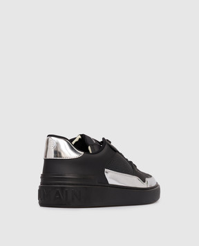 Balmain Черные кожаные кроссовки B-Court Flip с логотипом FM1VI349LCFS