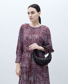 PROENZA SCHOULER Чорна шкіряна сумка-хобо з логотипом HB251084L016S