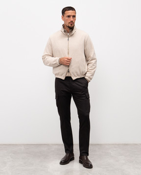 Cashmere&Whiskey Бежева двостороння куртка з вовною і кашеміром GM003SC1340476