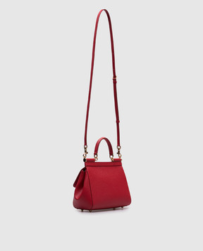 Dolce&Gabbana Червона шкіряна сумка Sicily з логотипом BB6003B1001