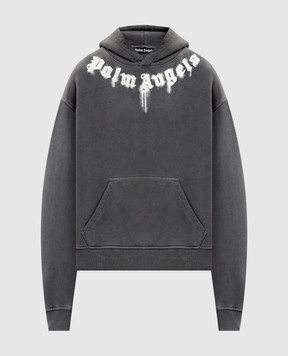 Palm Angels Серые утепленные худи с принтом логотипа PMBB17DF25FLE003w