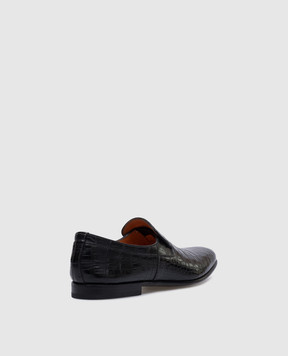 Santoni Черные туфли из кожи крокодила MCWI12146
