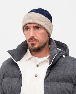Brunello Cucinelli Двухсторонняя шапка из кашемира M2293600