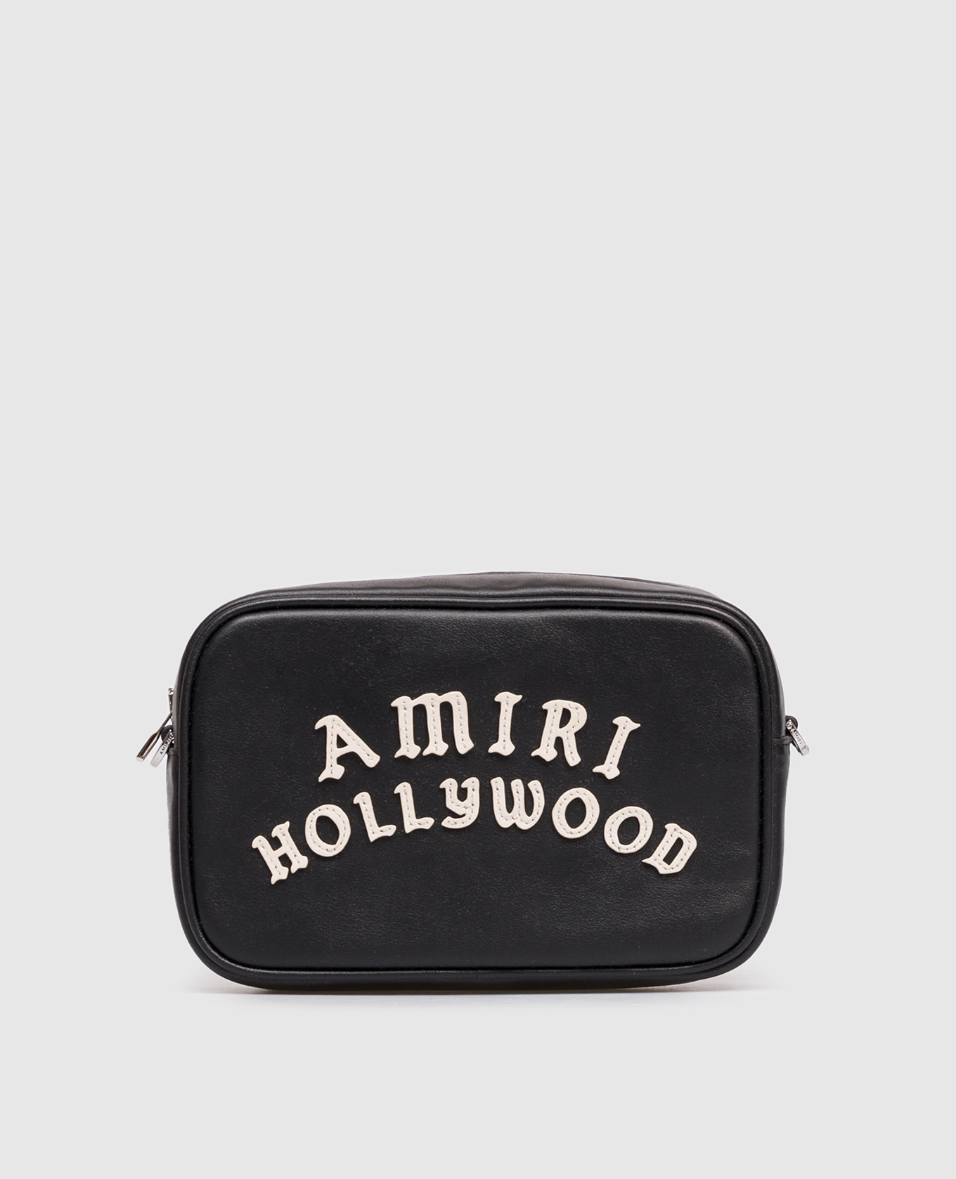 

Черная кожаная сумка с логотипом, Черный, Сумки через плечо