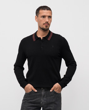 Trussardi Черное поло с эмблемой M0198000021NMK604K01