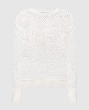 Max Mara Белый ажурный джемпер FAREA FAREA