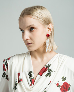 Magda Butrym Сережки Rosedrop зі сріблом EARRINGS05905524